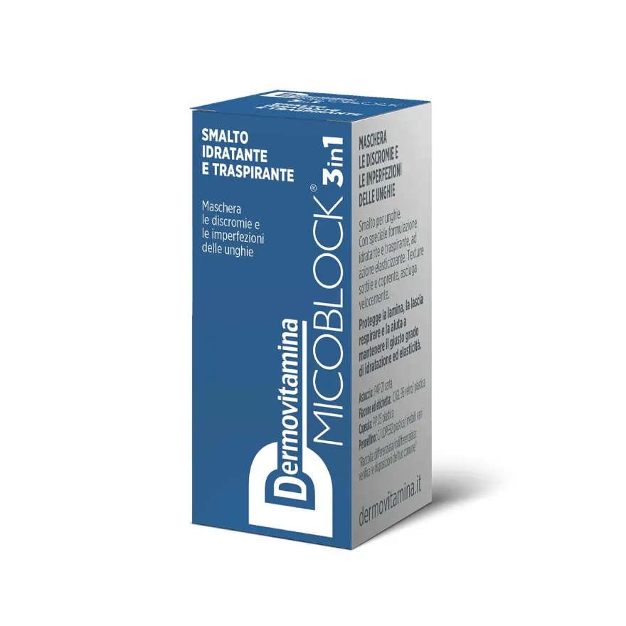 Dermovitamina Micoblock 3 In 1 Smalto Idratante E Traspirante Blu 5ml