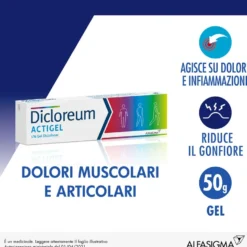 Dicloreum Actigel Gel 1% 50g
