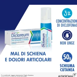 Dicloreum Antinfiammatorio Locale Per Dolori Articolari E Muscolari Dicoflenac 3% Schiuma Cutanea 50g