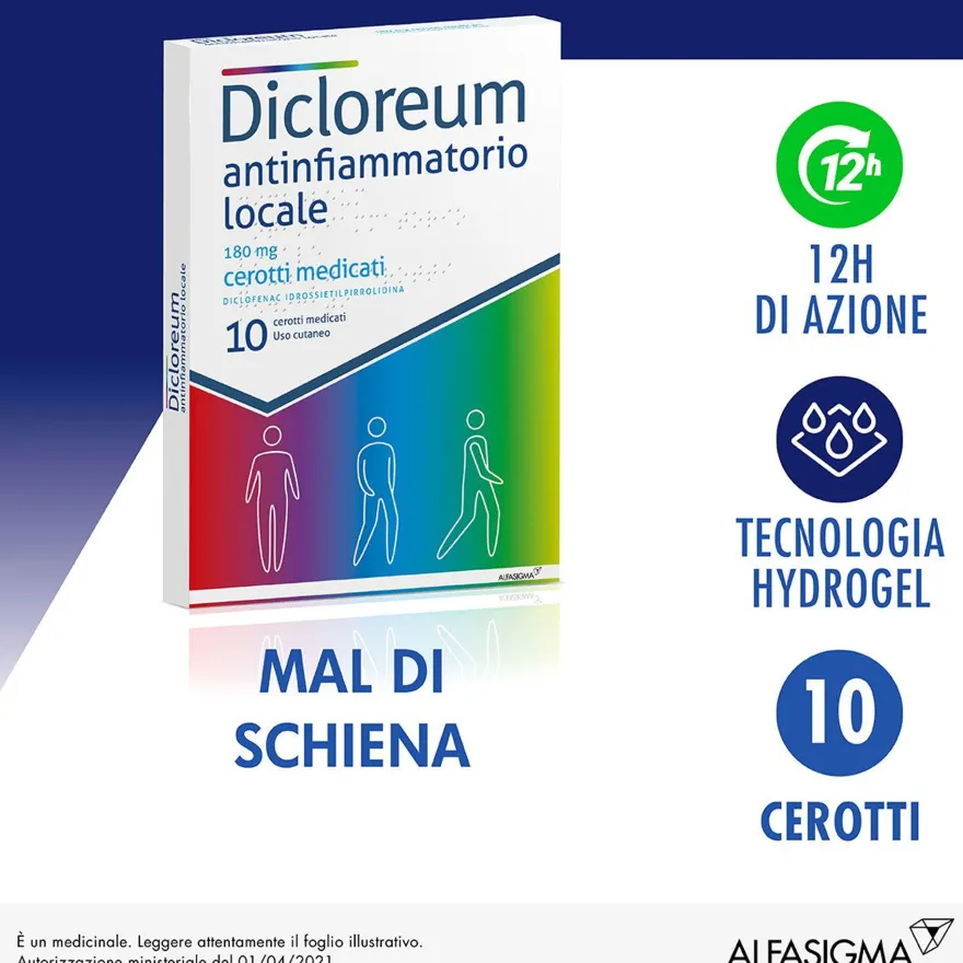 Dicloreum Antinfiammatorio Locale 10 Cerotti Medicati