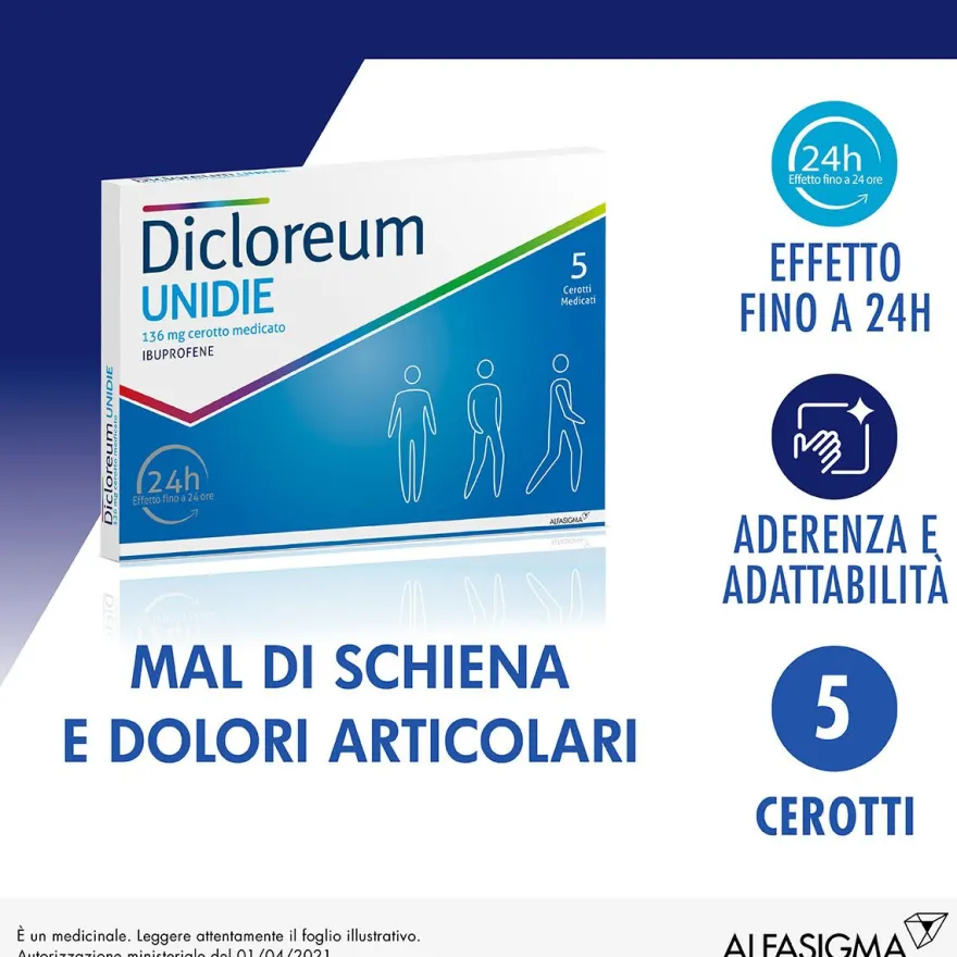 Dicloreum Unidie 5 Cerotti Medicati