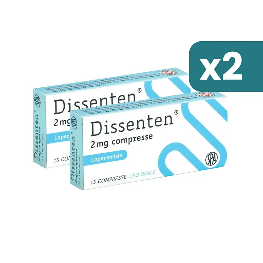 Dissenten 2mg farmaco antidiarroico bipacco 2x15 compresse