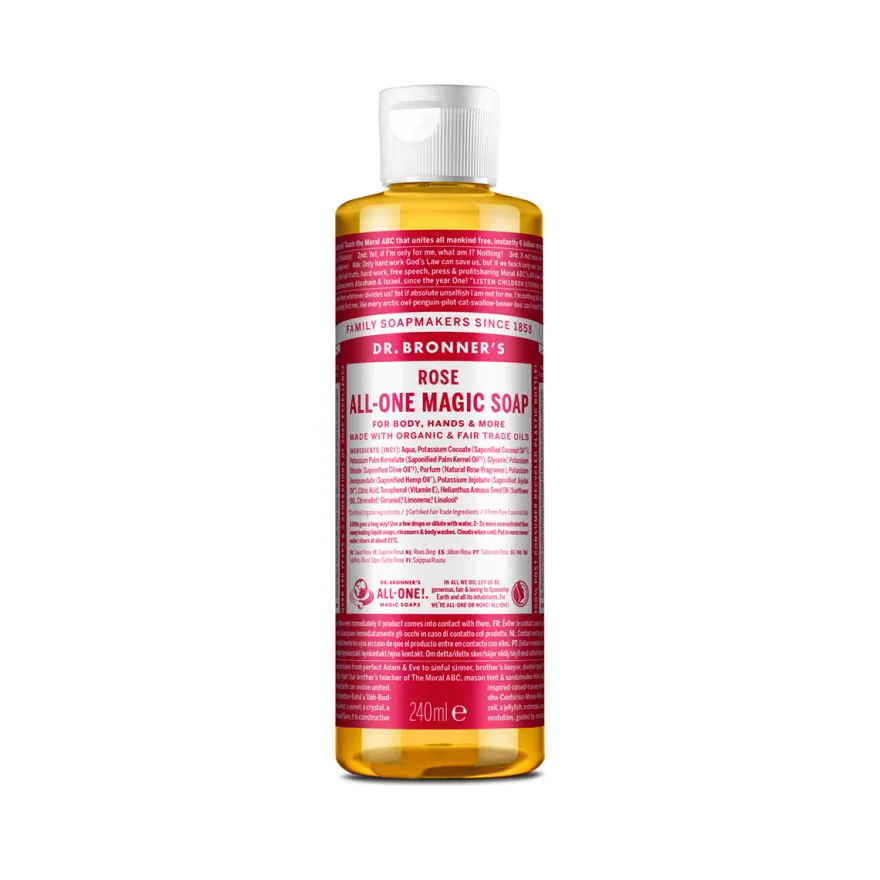 Dr. Bronner's 18-in-1 Liquid Soap Rose 240ml