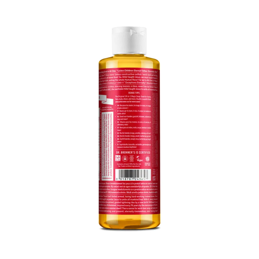 Dr. Bronner's 18-in-1 Liquid Soap Rose 240ml