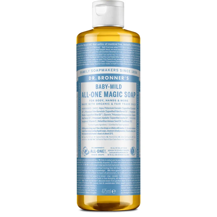 Dr. Bronner's 18 In 1 Liquid Soap Unscented 475ml