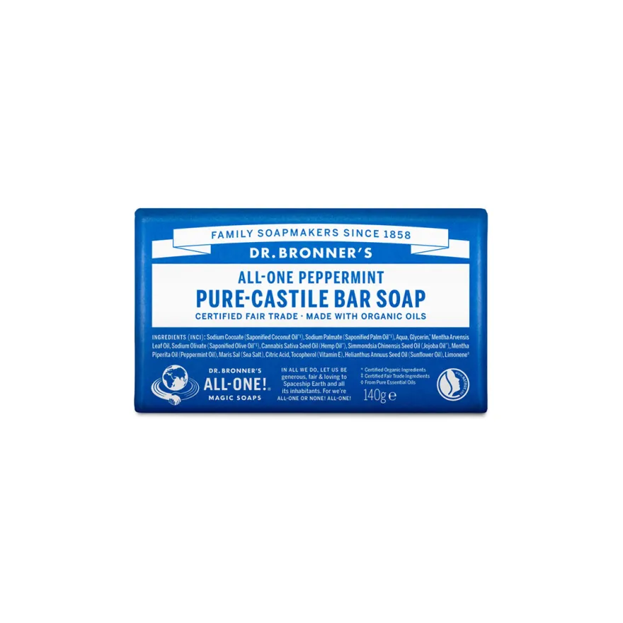 Dr. Bronner's Sapone Solido Menta Piperita 140g
