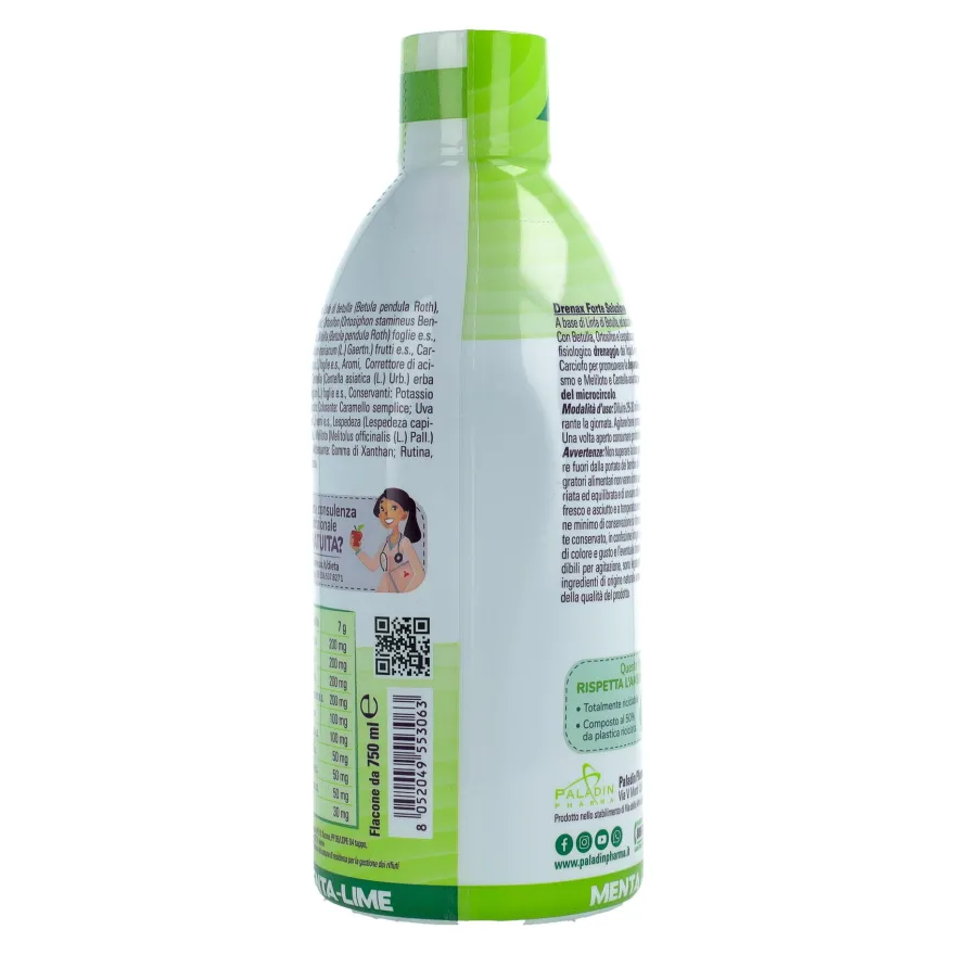 Drenax Forte Plus Integratore Drenante Depurativo Gusto Menta E Lime 750ml
