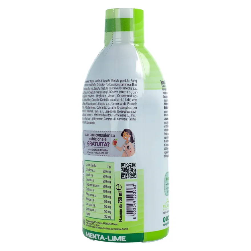 Drenax Forte Plus Integratore Drenante Depurativo Gusto Menta E Lime 750ml
