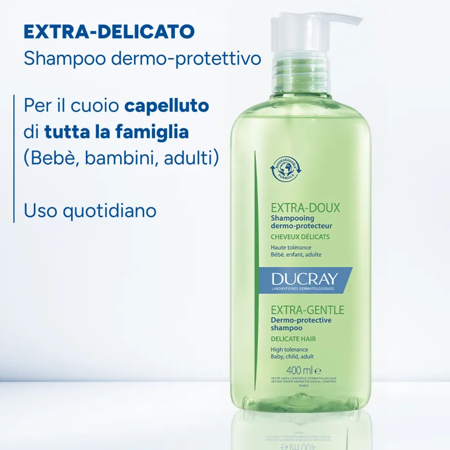 Ducray Extra Delicato Shampoo Dermo-protettivo Uso Quotidiano Per Tutta La Famiglia 400ml