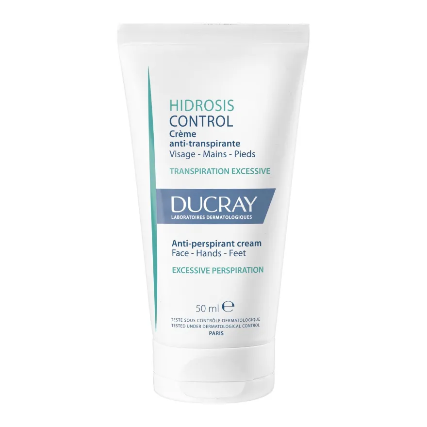 Ducray Hidrosis Control Crema Viso Mani E Piedi Riduce L'eccessiva Sudorazione 50ml