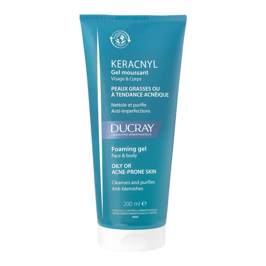 Ducray Keracnyl Gel Detergente Quotidiano Anti-imperfezioni Viso E Corpo Pelle Grassa A Tendenza Acneica 200ml
