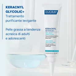 Ducray Keracnyl Glycolic+ Trattamento Purificante Levigante 30ml