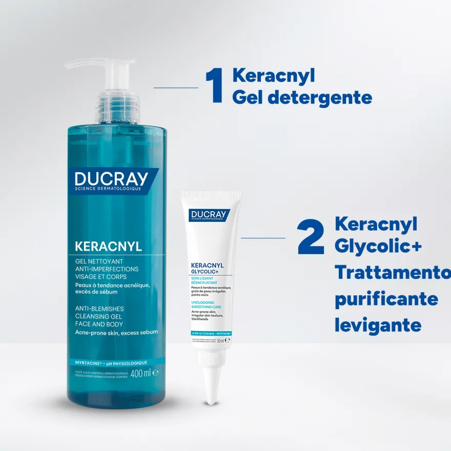 Ducray Keracnyl Glycolic+ Trattamento Purificante Levigante 30ml