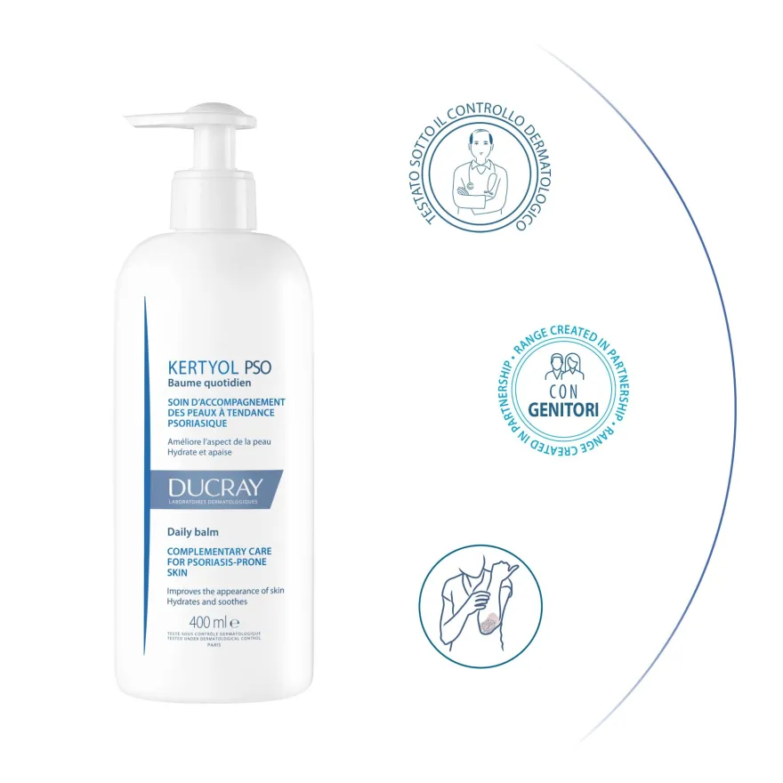 Ducray Kertyol P.s.o. Balsamo Idratante Quotidiano Trattamento Contro La Psoriasi 400ml