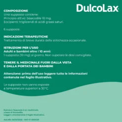 Dulcolax 10mg Supposte Contro La Stitichezza Occasionale Per Adulti 6 Supposte
