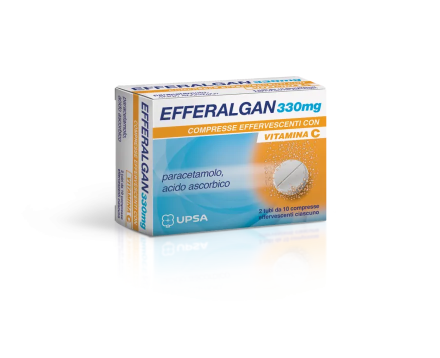 Efferalgan 330mg Con Vitamina C Trattamento Influenza 20 Compresse Effervescenti
