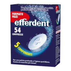 Efferdent 54 Compresse Effervescenti Pulizia Protesi Dentaria 54 Compresse
