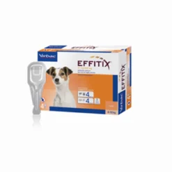 Effitix Spot-on Soluzione 4 Pipette 1,10ml 67mg + 600mg Cani Da 4 A 10 Kg