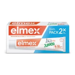 Elmex Junior Dentifricio Protezione Carie Bambini 6-12 Anni 2x75ml