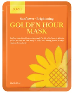 Elroel Golden Hour Mask Maschera Viso Illuminante Olio Di Semi Di Girasole 25g 1 Pezzo