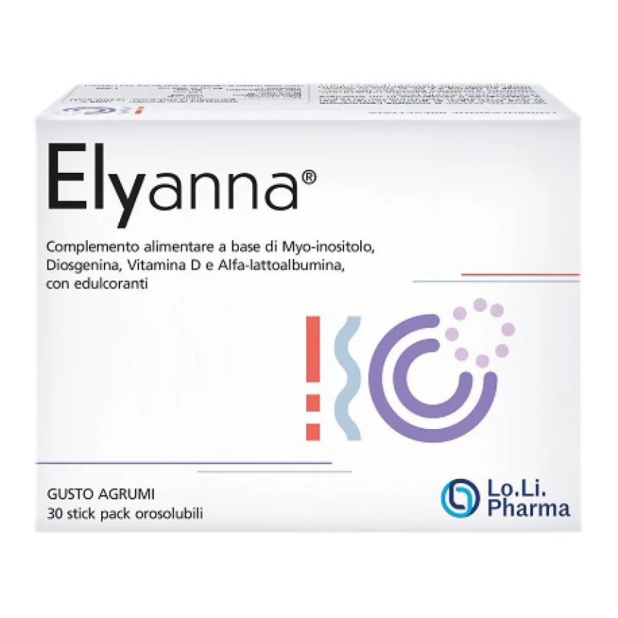 Elyanna Integratore Dolori Mestruali Gusto Agrumi 30 Stick Pack Orosolubili