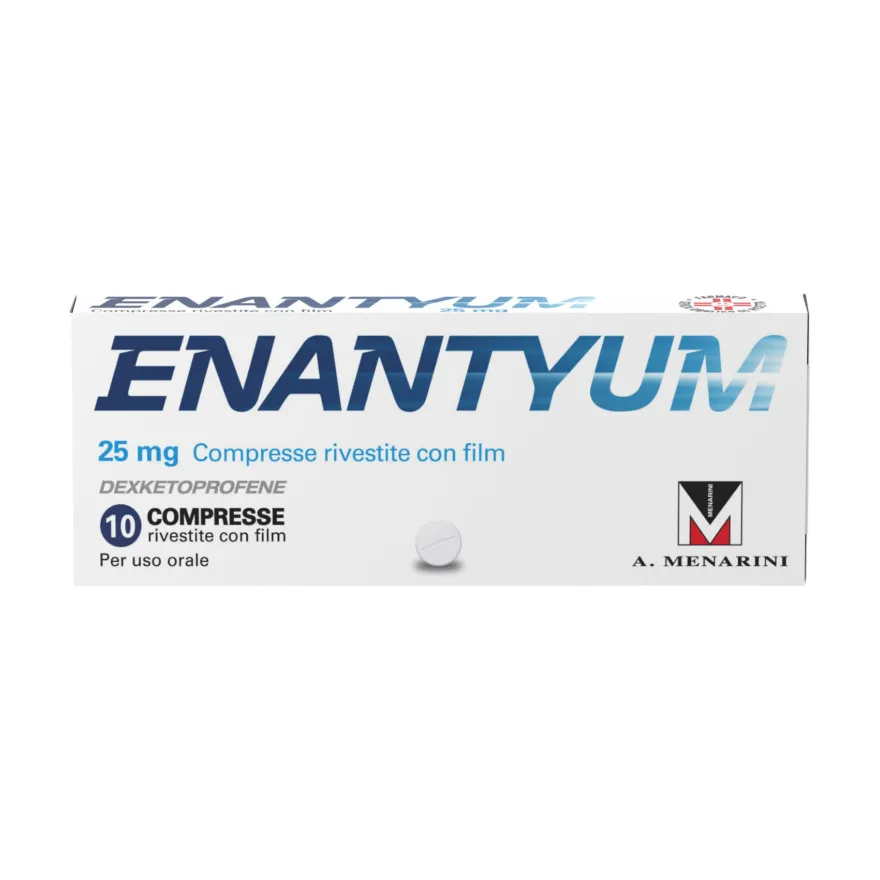 Enantyum 25mg Antidolorifico Con Dexketoprofene 10 Compresse Rivestite