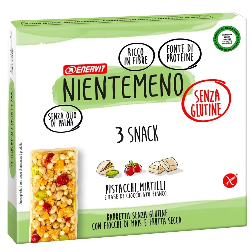 Enervit Nientemeno Snack Barretta Proteica Pistacchi E Mirtilli 3x23g