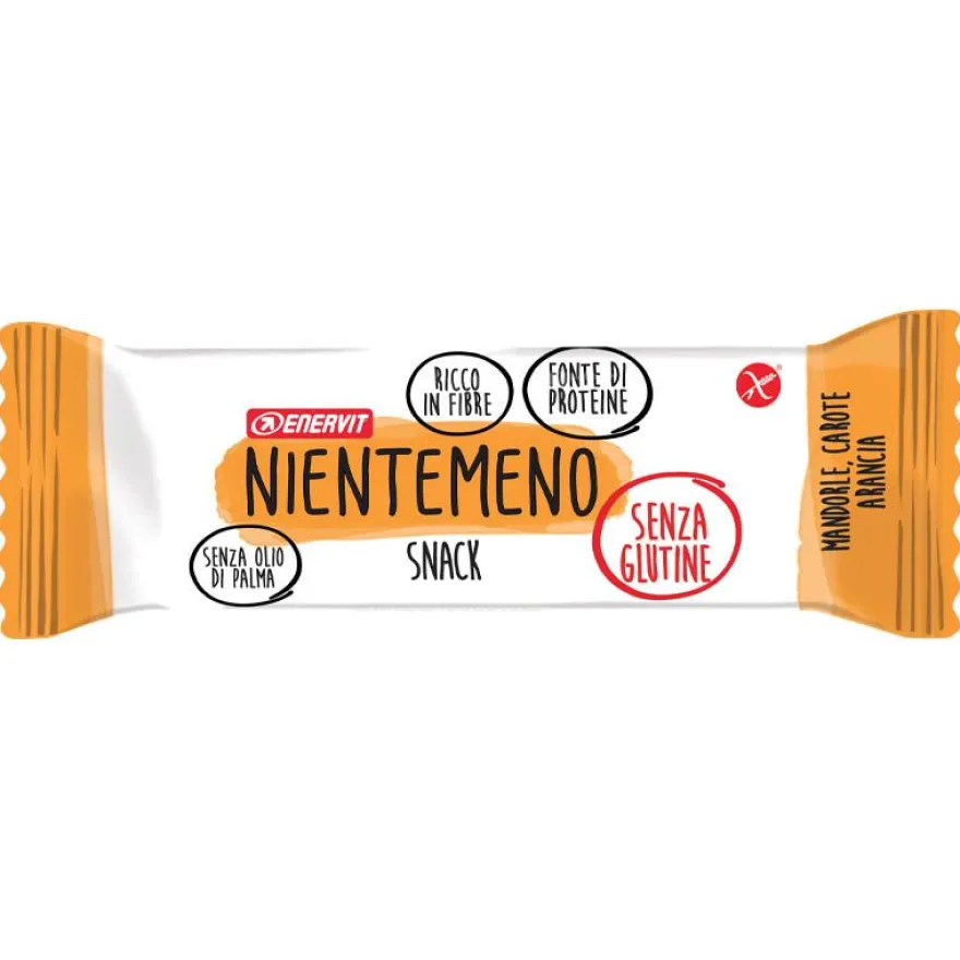 Enervit Nientemeno Snack Barretta Proteica Mandorle Carote Arancia 3x21g