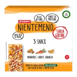 Enervit Nientemeno Snack Barretta Proteica Mandorle Carote Arancia 3x21g