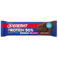 Enervit Sport Protein Bar 50% Dark Choco Barretta Ad Alto Contenuto Proteico Gusto Fondente 40g