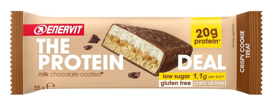 Enervit The Protein Deal Bar Barretta Proteica Gusto Crispy Cookie Treat 55g