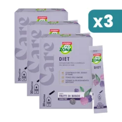 Enerzona Care Diet Gusto Frutti Di Bosco Astuccio 3 confezioni da Da 20 Bustine