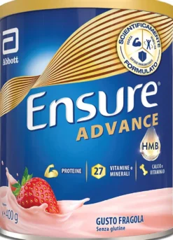 Ensure Advance Integratore Alimentare Proteico E Multivitaminico Con Hmb Formato Polvere Gusto Fragola 400g