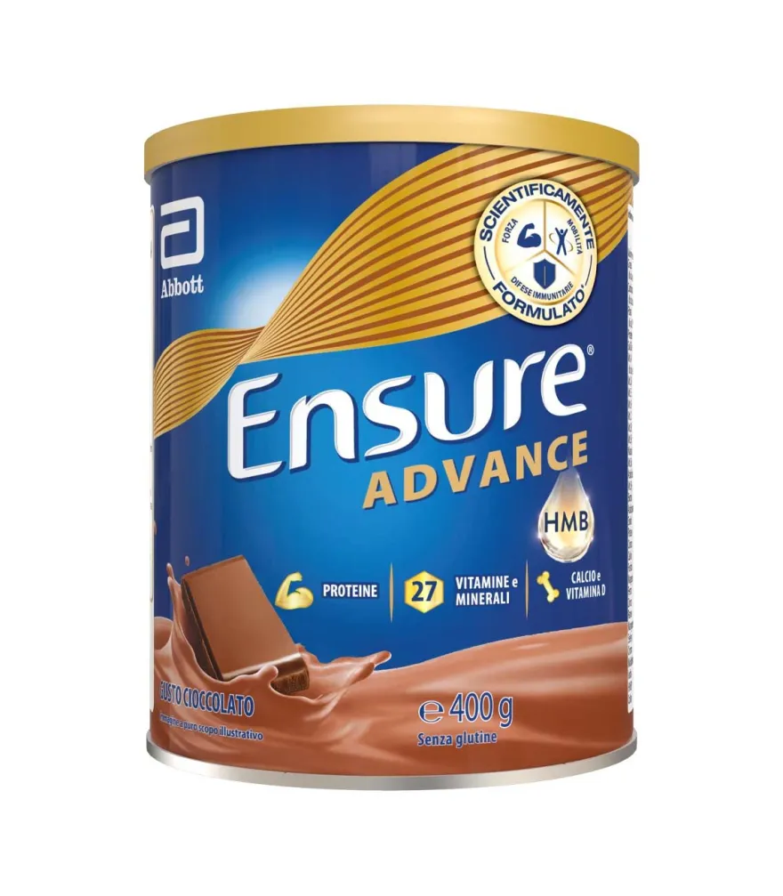 Ensure Advance Integratore Alimentare Proteico E Multivitaminico Con Hmb Formato Polvere Gusto Cioccolato 400g
