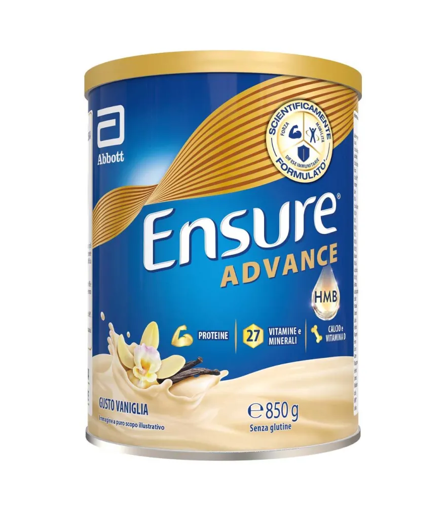 Ensure Advance Integratore Alimentare Proteico E Multivitaminico Con Hmb Formato Polvere Gusto Vaniglia 850g