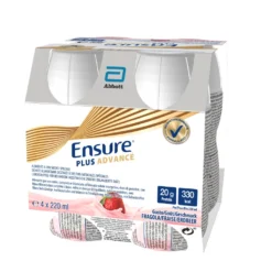 Ensure Plus Advance Supplemento Nutrizionale Ipercalorico E Iperproteico Gusto Fragola 4x220ml