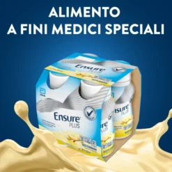 Ensure Plus Banana Supplemento Nutrizionale Ipercalorico Con Proteine E Privo Di Fibre 4x200ml