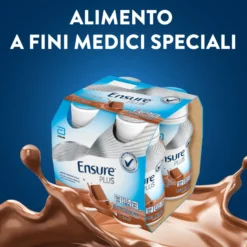 Ensure Plus Supplemento Nutrizionale Ipercalorico Con Proteine E Privo Di Fibre Gusto Cioccolato 4x200ml