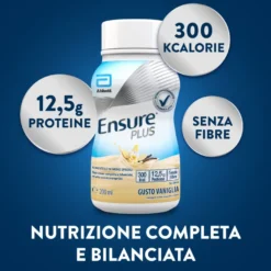 Ensure Plus Vaniglia Supplemento Nutrizionale Ipercalorico Con Proteine E Privo Di Fibre 4x200ml