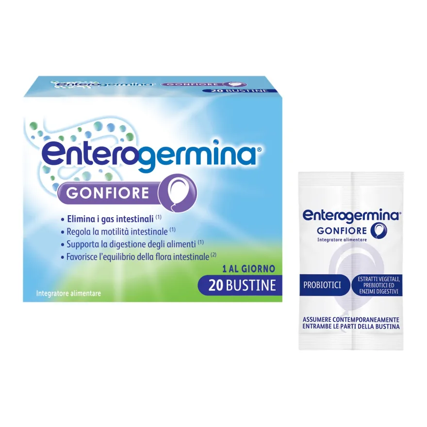 Enterogermina Gonfiore Probiotici Enzimi Digestivi Fermenti Lattici Adulti Contro Gonfiore Addominale 20 Bustine