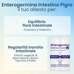 Enterogermina Intestino Pigro, Fermenti Lattici, Probiotici, Prebiotici, Integratore Regolarit&agrave; Intestinale 20 Bustine