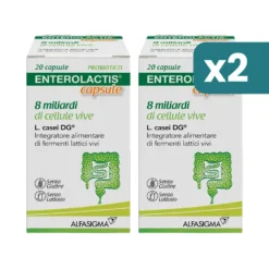 Enterolactis 300mg fermenti lattici vivi bipacco 2x20 capsule