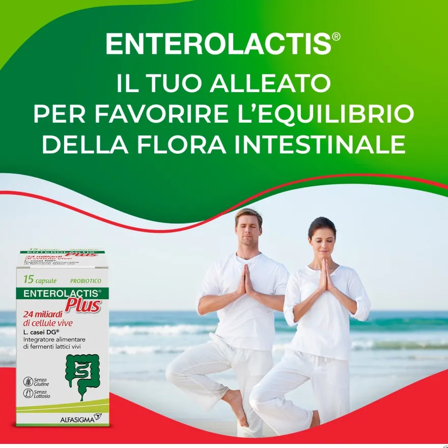 Enterolactis Plus Integratore Fermenti Lattici Vivi 15 Capsule