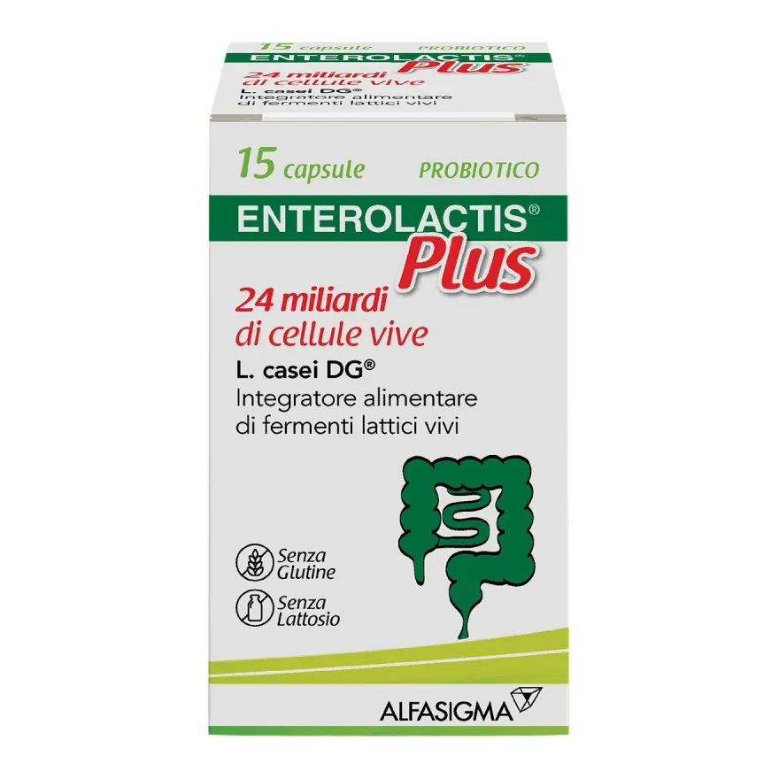 Enterolactis Plus Integratore Fermenti Lattici Vivi 15 Capsule