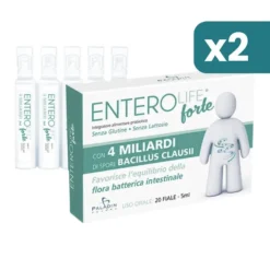 Enterolife 4 Miliardi Integratore Fermenti Lattici 2 confezioni da 20 Fiale