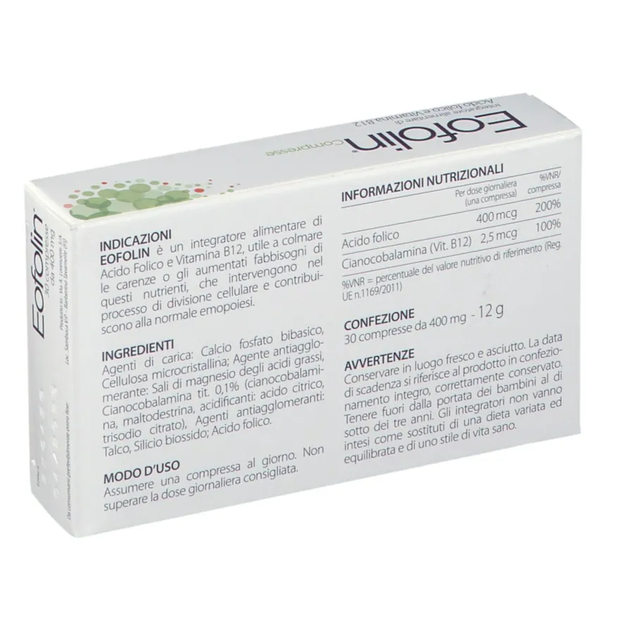 Eofolin Integratore Acido Folico 30 Compresse