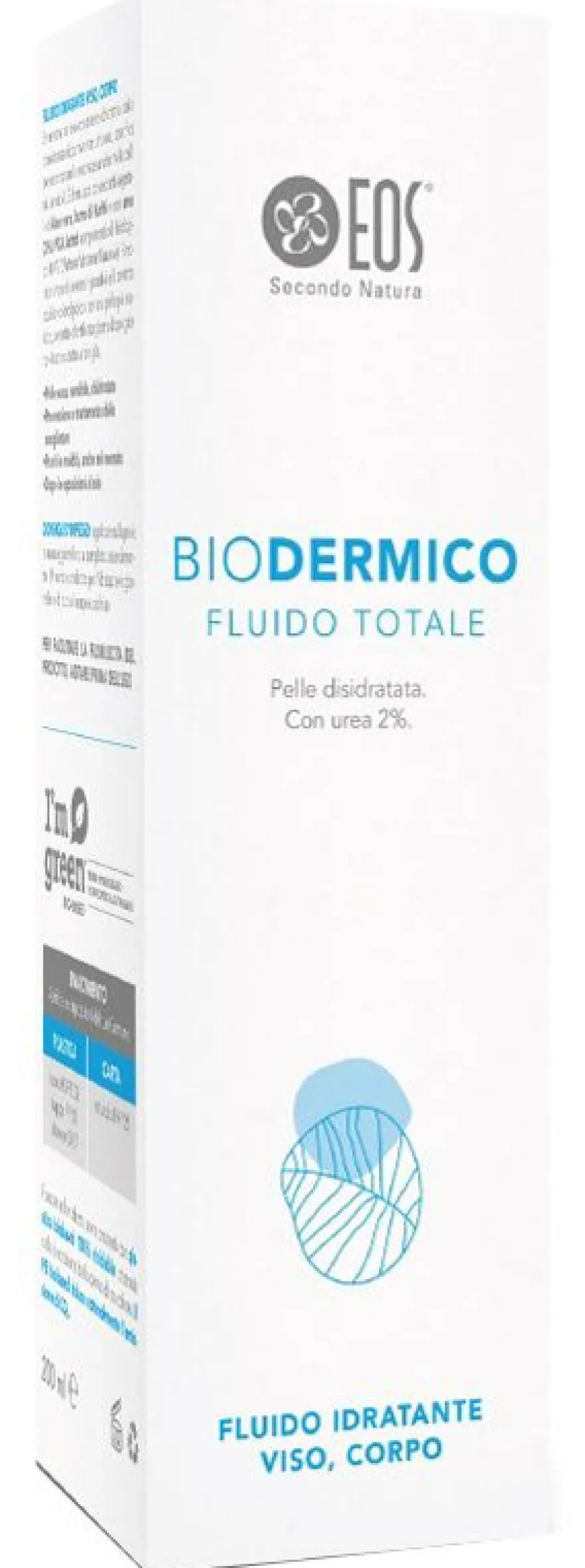 Eos Biodermico Fluido Totale Pelle Disidratata Urea 2% Idratante Viso Corpo 200ml