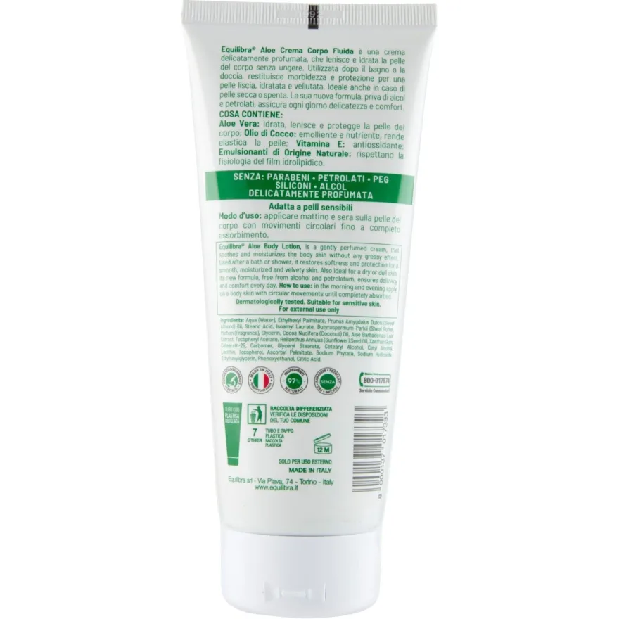 Equilibra Aloe Crema Corpo Fluida Lenitiva 200ml
