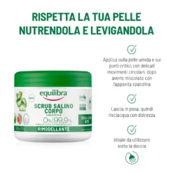Equilibra Aloe Scrub Salino Corpo Rimodellante 600g