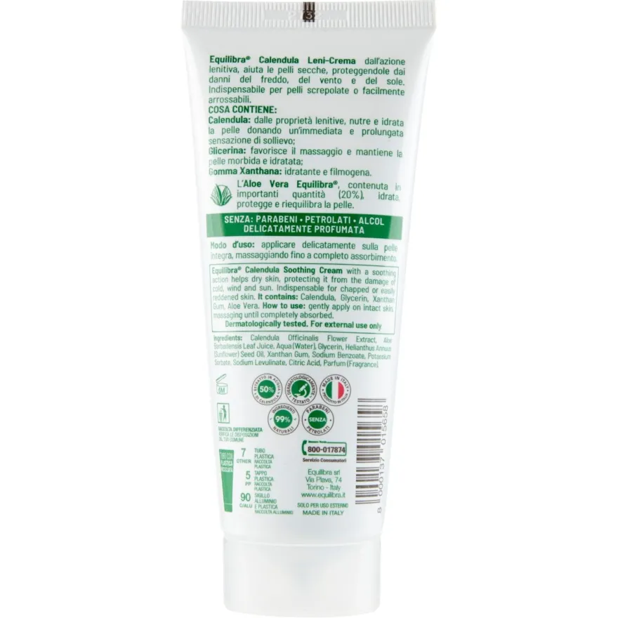 Equilibra Calendula Leni-crema Azione Lenitiva 100ml